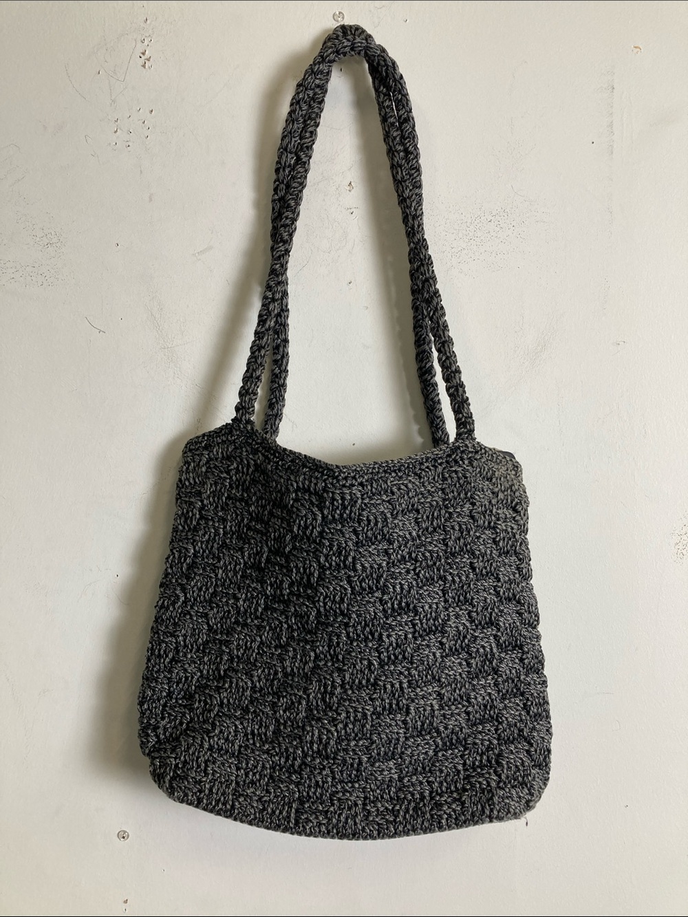 The Sak Charcoal Crochet Shoulder Bag